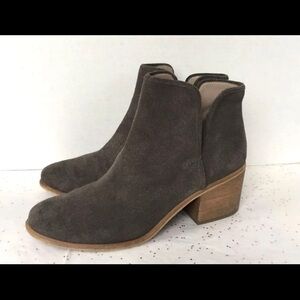 Hinge Suede Block Heel Booties – Women’s Size 8